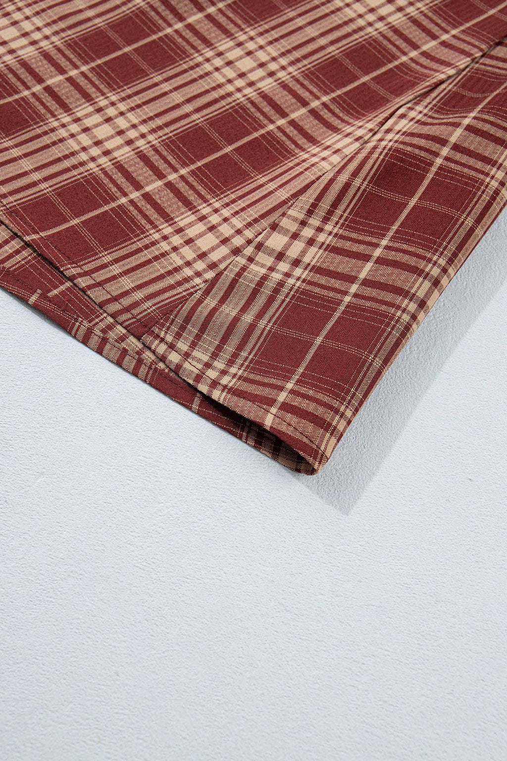 Plaid Knot Front Midi Dress