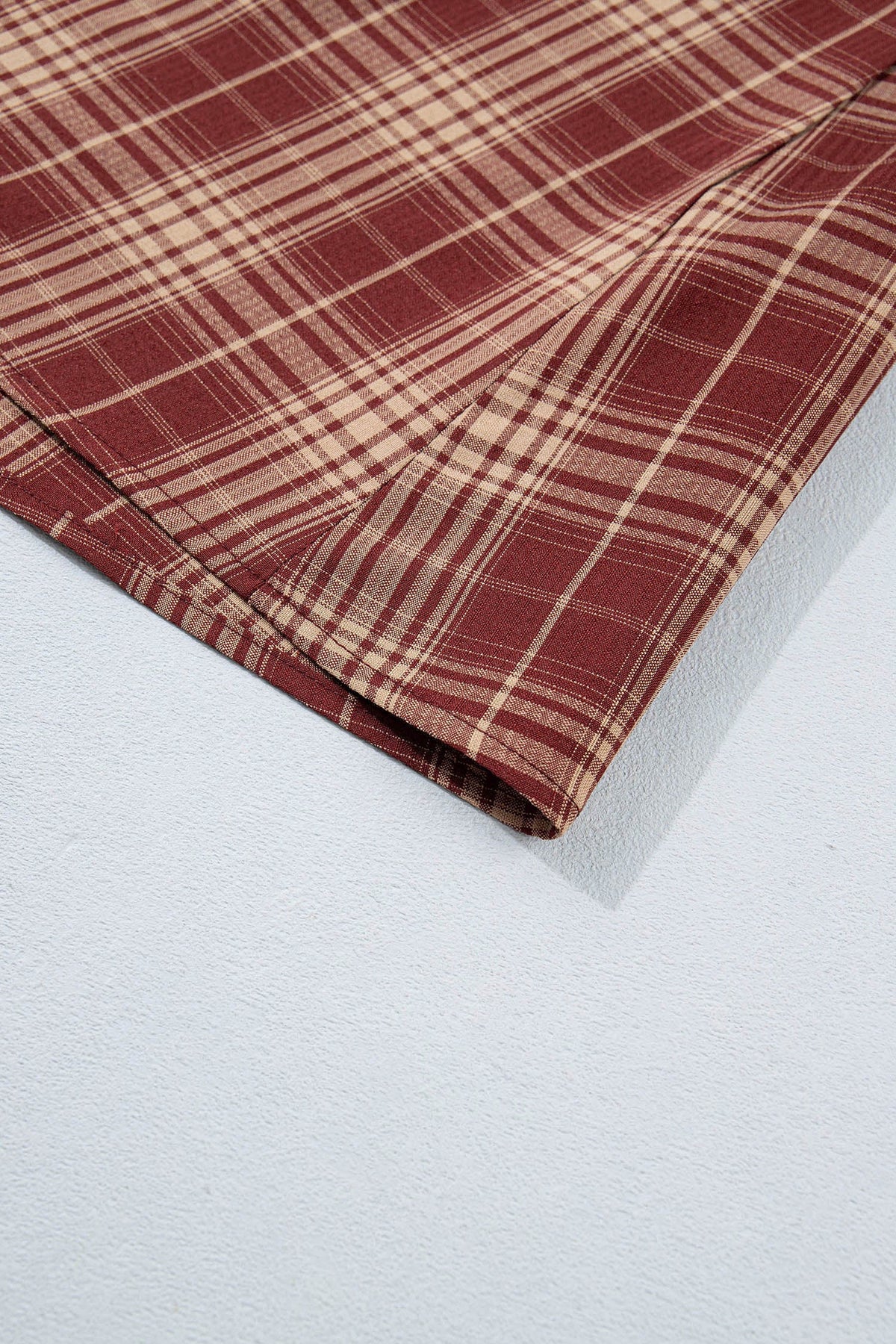 Plaid Knot Front Midi Dress