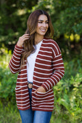 Striped Tunic Cardigan