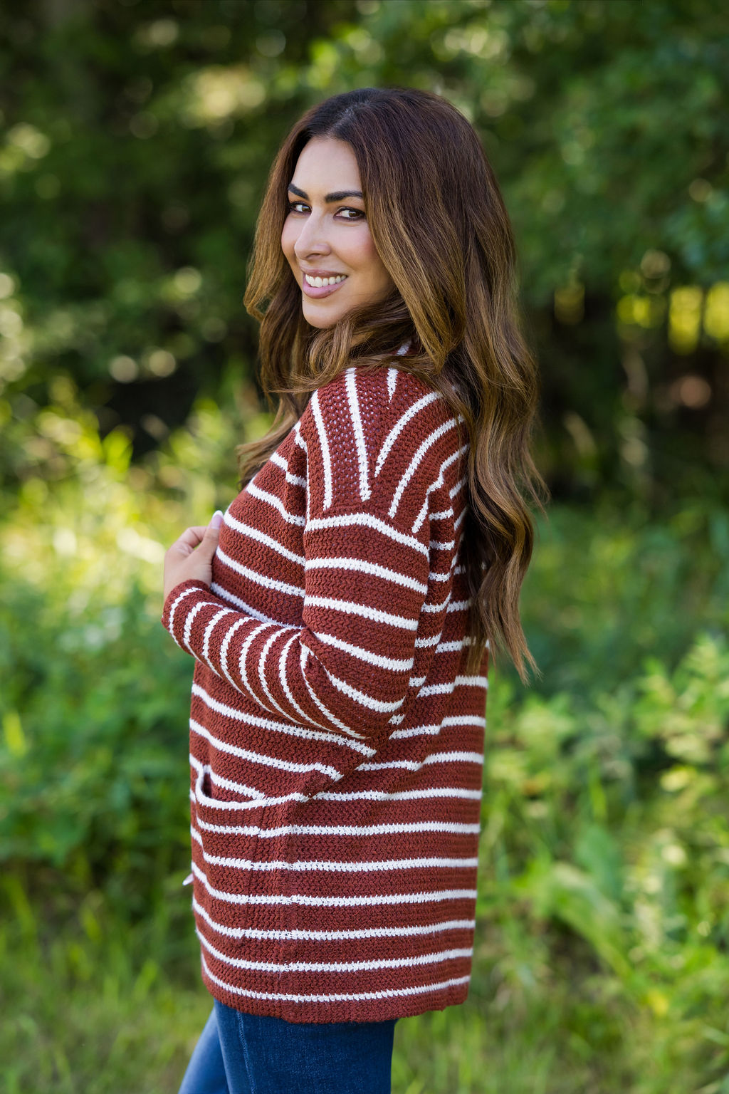 Striped Tunic Cardigan
