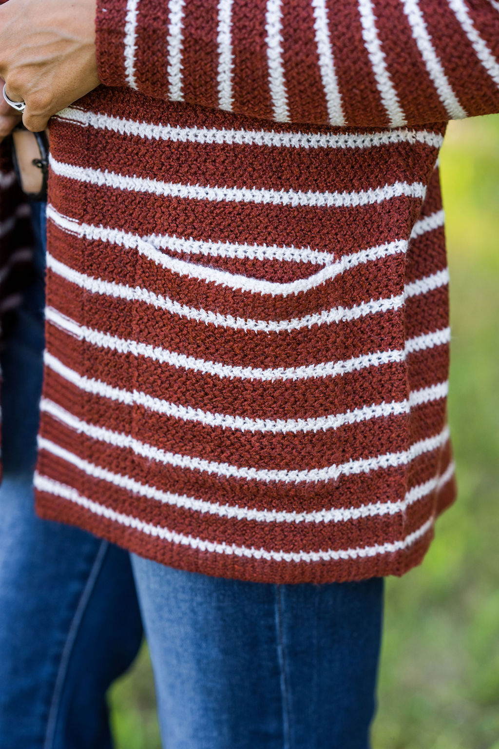 Striped Tunic Cardigan