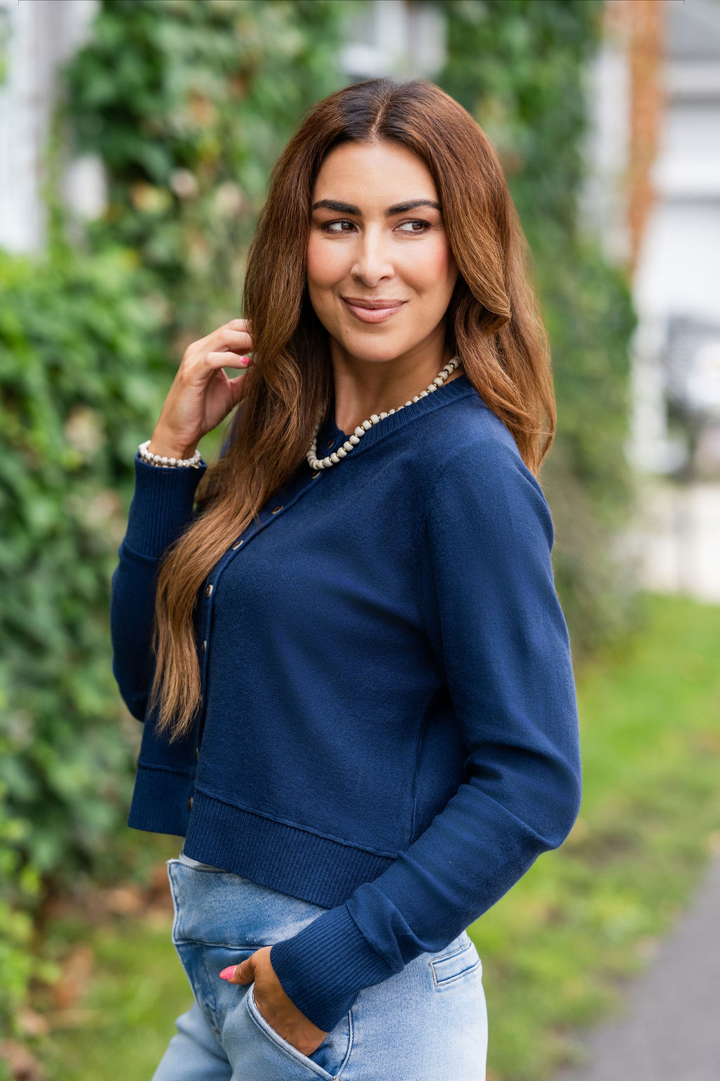 Buttoned Knit Cardigan