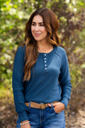 Henley Knit Sweater