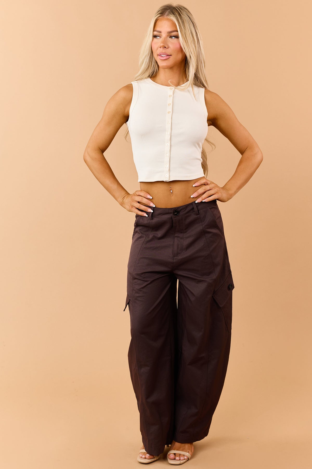 Button Down Knit Tank