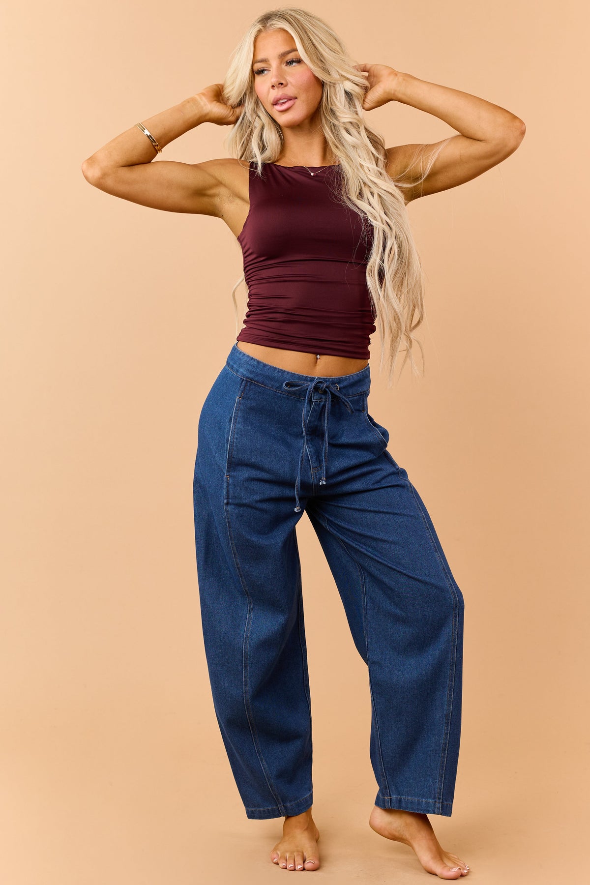 Ruched Boatneck Tank