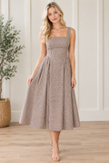 Gingham Bow Back Midi Dress
